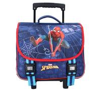 PARIS STOCK Spiderman - Cartable à roulettes Bring IT on 38 cm - Cartable Spiderman Sac Scolaire garçon avec poignée télescopique et Bretelles rembourrées
