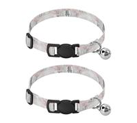 Paris Street Lot de 2 colliers légers pour petit chien avec clochette Gris