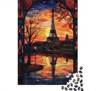 Paris Sunset Reflection, Puzzle 1000 Pièces Adulte, 52x38cm/1000pcs | Pour jouer seul ou partager un moment en famille : ce puzzle 1000 pièces adulte offre un loisir calme à la maison.