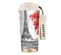 Paris Tasse à café à double paroi en acier inoxydable 316, durable, isolée et élégante pour les amateurs de café et de thé