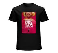 Paris Texas Film 80s Wim Wenders Vinta Poster Retro 100% Cotton Short Sleeve T-Shirt Black M