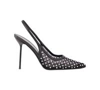 Paris Texas - Slingback en cristal avec maille noire - Femme - Chaussures - Noir - Taille: 39 EU