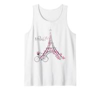 Paris Tour Eiffel Avec Vélo Filles Garçons Voyage Vacances Débardeur