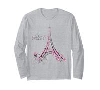 Paris Tour Eiffel Avec Vélo Filles Garçons Voyage Vacances Manche Longue