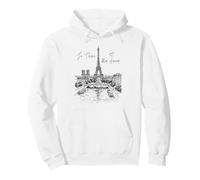 Paris Tour Eiffel Croquis Paysage Urbain Art Souvenir Sweat à Capuche