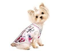 Paris Tour Eiffel France Gilet Léger Imprimé Chien Chat Chemise sans Manches Maille Respirant pour Marcher et Jouer en été