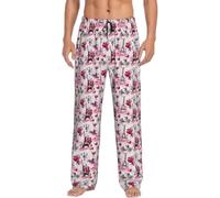 Paris Tour Eiffel France Imprimer Pantalon de pyjama pour homme Doux | Pantalon léger décontracté pour la maison, vêtements de nuit pour homme, pantalon familial facile à mettre et à enlever