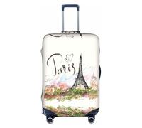 Paris Tour Eiffel Housse de protection élastique lavable et anti-rayures pour valise de 45,7 à 81,3 cm, Blanc., xl