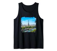 Paris Tour Eiffel Rivière Seine Paysage Urbain Scenic Graphic Débardeur