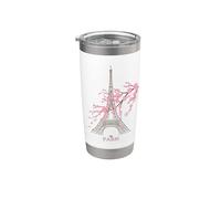 Paris Tour Eiffel signe de l'amour France Maison parisienne Gobelet isotherme en acier inoxydable double paroi