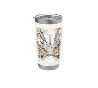 Paris Tour Eiffel Street Art Design Souvenir Gobelet isotherme en acier inoxydable double paroi