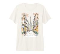 Paris Tour Eiffel Street Art Design Souvenir T-Shirt Haut de Gamme