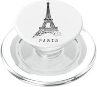 Paris Tour Eiffel Vintage Skyline Love France Eiffel Tower PopSockets PopGrip pour MagSafe