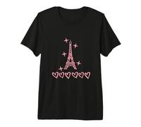 Paris Tour Eiffel Voyage Amour Rose Étudier à l'étranger Mariage T-Shirt Haut de Gamme