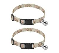 Paris Tower Lot de 2 colliers souples pour chat avec cloche en métal