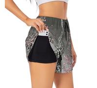 Paris Tower Short de sport pour femme Été Loisirs Quotidien Jogging Cyclisme, Noir , L Grande longueur