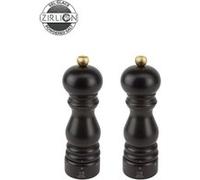 Paris u'Select Duo de moulins à poivre et à sel manuels en bois, u'Select, chocolat, 18cm - 7in