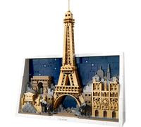 LEGO Architecture Paris, Ville de l’Amour - Maquette Miniature DIY pour Adulte - Décoration Intérieure - Panneau Mural 3D avec Monuments Parisiens Emblématiques Dont Tour Eiffel - Idée Cadeau 21064