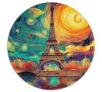 Paris Wedding 1000 Pièces Puzzle Circulaire Puzzle Adulte pour Enfants Pression Réduite Puzzle Jeu D'Intelligence De l'art De La Décoration Moderne 1000pcs (67.5x67.5cm)