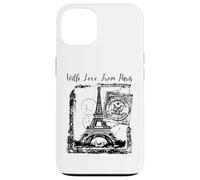 Paris with Love from Paris France French Postcard Coque pour iPhone 13