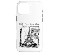 Paris with Love from Paris France French Postcard Coque pour iPhone 16 Pro Max
