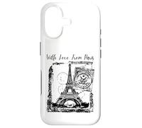Paris with Love from Paris France French Postcard Coque pour iPhone 17
