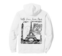 Paris with Love from Paris France French Postcard Sweat à Capuche