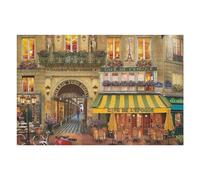 Parisian Café Charm Puzzle Puzzles pour Adultes Jeux Relaxants Défi Difficile Cadeaux De Noël Et d'anniversaire 75x50cm/1000pcs