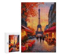 Parisian Café Sunset Puzzle 1000 Pièces Educa Jouet en Bois Cadeau Unique Décoration Intérieure Jeu Éducatif Challenge Toy Adultes Et Enfants À Partir De 14 Ans 300 PCS