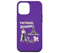 Parisian Dreams, Tour Eiffel, Chien et vélo, Love Paris Coque pour iPhone 12 Pro Max
