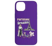 Parisian Dreams, Tour Eiffel, Chien et vélo, Love Paris Coque pour iPhone 14 Plus