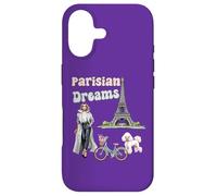 Parisian Dreams, Tour Eiffel, Chien et vélo, Love Paris Coque pour iPhone 17
