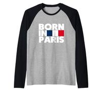 Parisian, J'aime Paris, Born in Paris Illustration Graphic Manche Raglan