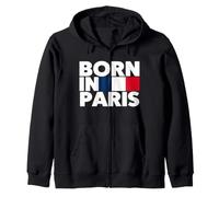 Parisian, J'aime Paris, Born in Paris Illustration Graphic Sweat à Capuche