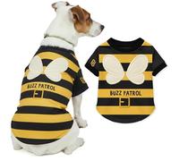 Parisian Pet Dog Buzz Patrol Bee Chemise - Gilet d'Halloween pour animal de compagnie - Chemises d'Halloween pour chiens - Vêtements brodés pour animaux de compagnie - Costume d'Halloween pour chiot