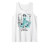 Parisienne Nuit Balade Art Romantique Femmes Paris Tour Eiffel Débardeur