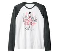 Parisienne Nuit Balade Art Romantique Femmes Paris Tour Eiffel Manche Raglan