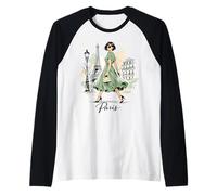 Parisienne Nuit Balade Art Romantique Femmes Paris Tour Eiffel Manche Raglan