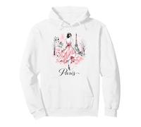 Parisienne Nuit Balade Art Romantique Femmes Paris Tour Eiffel Sweat à Capuche