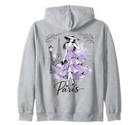 Parisienne Nuit Balade Art Romantique Femmes Paris Tour Eiffel Sweat à Capuche