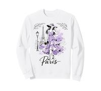 Parisienne Nuit Balade Art Romantique Femmes Paris Tour Eiffel Sweatshirt