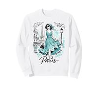 Parisienne Nuit Balade Art Romantique Femmes Paris Tour Eiffel Sweatshirt