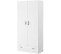 PARISOT Armoire 2 portes battantes 1 tiroir Panneau de particules Décor L 78 cm G