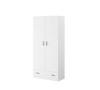VARIA Armoire 2 Portes décor Blanc L78 cm