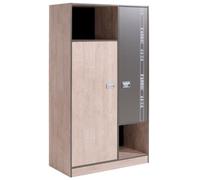 PARISOT Armoire Fabien avec 1 tringle et 3 étagères, réalisée en aggloméré.