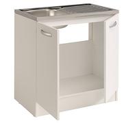 Parisot - Armoire Sprint 80 cm sans évier - 2 Portes - Blanc