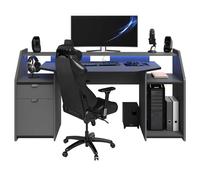 Parisot Gaming Bureau de Gamer - Gris Ombre - L 180 cm