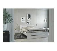 Parisot Lit 140x190 Cm Décor Blanc Brillant