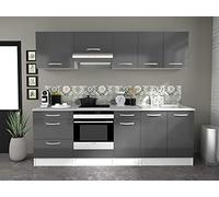 Parisot - Meuble Bas Oke 80cm 2 Portes & 2 tiroirs - Gris