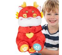 Pariter Animal en peluche - Decoration de jouets câlins en forme de dragon, jouets doux mignons avec mouvement respiratoire | Jouet en peluche endormi avec un mouvement réaliste, ami cerf-volant apais